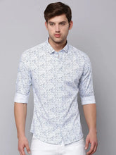 Men White Printed Casual Shirt-TKTPRINT-120-White